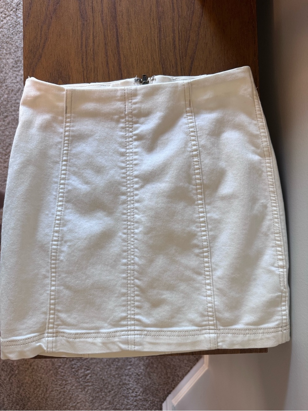 Free People White Mini Denim Jean Skirt - Modern Femme Skirt